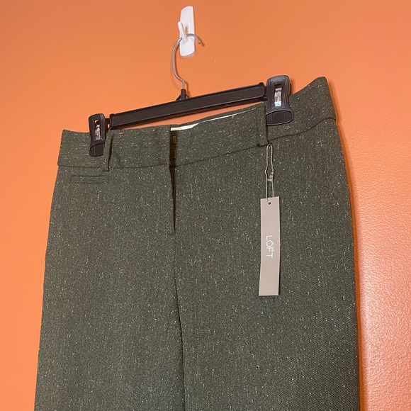 Ann Taylor Loft Marisa Boot Cut Trouser Pants in Gray and Speckled White - Picture 3 of 9